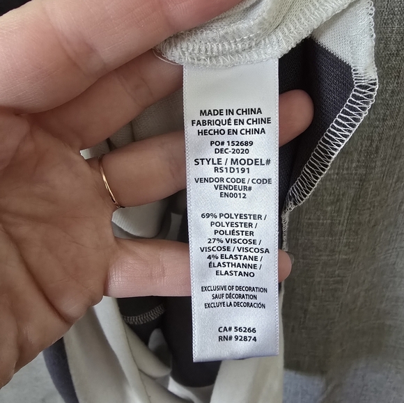 Splendid Jenna Striped Midi Tank Dress Blue/White Side Slit Size M Racerback - Picture 6 of 6